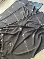 Load image into Gallery viewer, Black and white Nubian Patterns scarf
