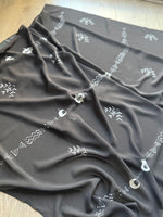 Load image into Gallery viewer, Black and white Nubian Patterns scarf
