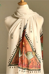 Sunst Glow in off white Scarf