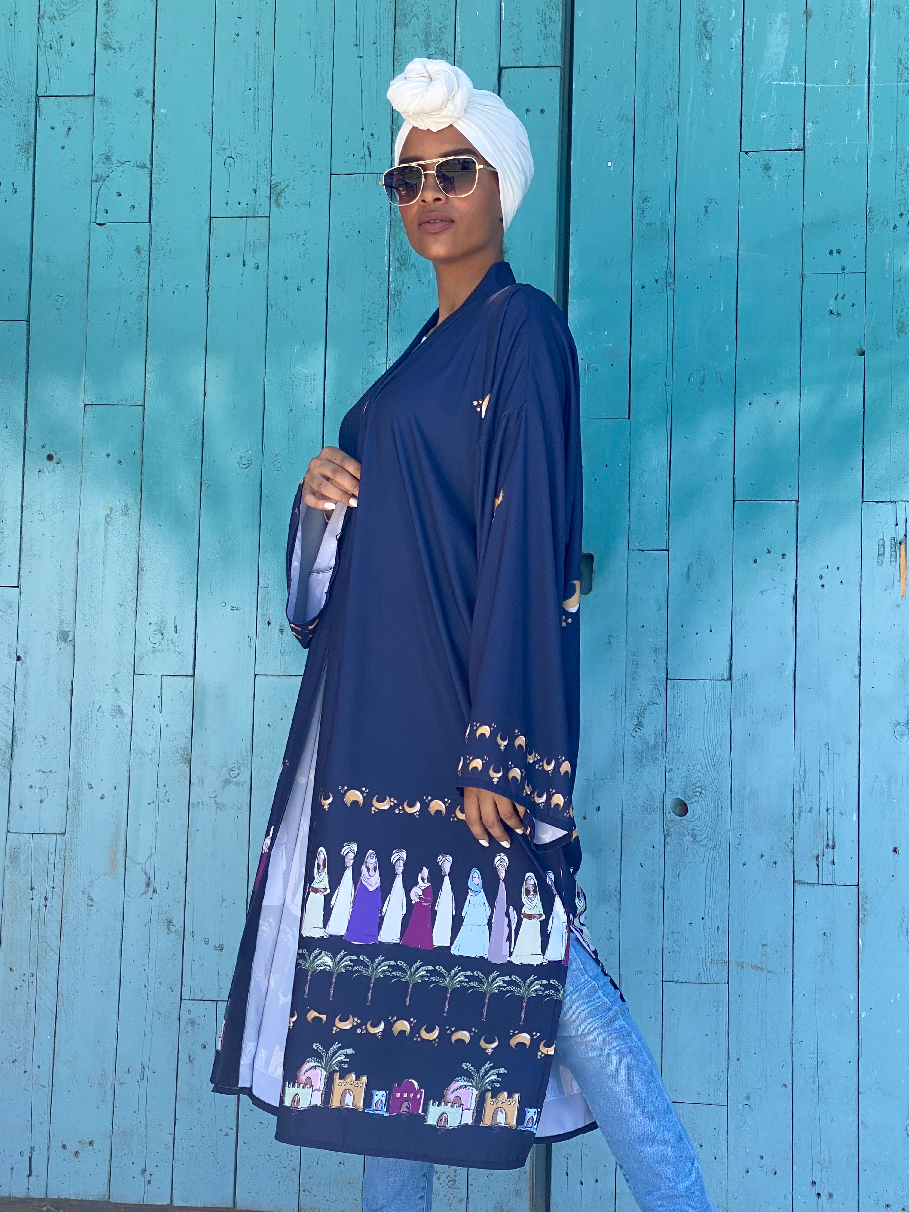 Arajeed Navy kimono