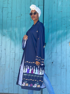Arajeed Navy kimono